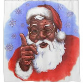Amerikaanse zwarte kerstman douchegordijn (Voorkant)