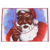 Amerikaanse zwarte kerstman groot cadeauzakje (Voorkant)