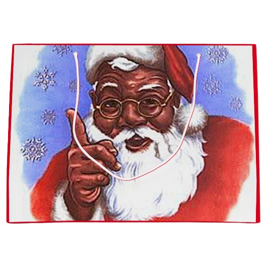 Amerikaanse zwarte kerstman groot cadeauzakje (Voorkant)