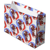 Amerikaanse zwarte kerstman groot cadeauzakje (Voorkant Gekanteld)