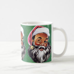 Amerikaanse zwarte kerstman koffiemok