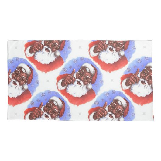 Amerikaanse zwarte kerstman kussensloop (Achterkant)