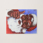 Amerikaanse zwarte kerstman legpuzzel (Horizontaal)