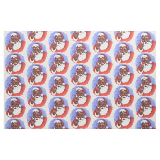 Amerikaanse zwarte kerstman stof (Fat Quarter)