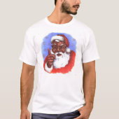 Amerikaanse zwarte kerstman t-shirt (Voorkant)