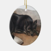 Amerikaanse zwarte of zilvervos (Vulpes fulvus) Keramisch Ornament (Rechts)