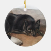 Amerikaanse zwarte of zilvervos (Vulpes fulvus) Keramisch Ornament (Achterkant)
