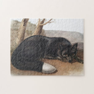 Amerikaanse zwarte of zilvervos (Vulpes fulvus) Legpuzzel