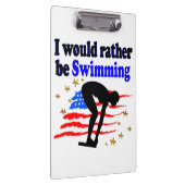 AMERIKAANSE ZWEMMER DESIGN IK ZOU LIEVER ZWEMMEN KLEMBORD (Rechts)