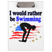 AMERIKAANSE ZWEMMER DESIGN IK ZOU LIEVER ZWEMMEN KLEMBORD (Voorkant)