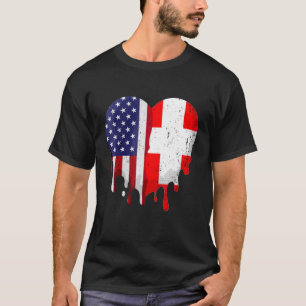 Amerikaanse Zwitserse Erfgoedmaand Zwitserland Vla T-shirt