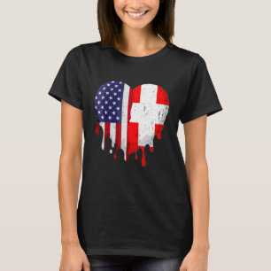 Amerikaanse Zwitserse erfgoedmaand Zwitserland Vla T-shirt
