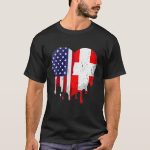 Amerikaanse Zwitserse erfgoedmaand Zwitserland Vla T-shirt