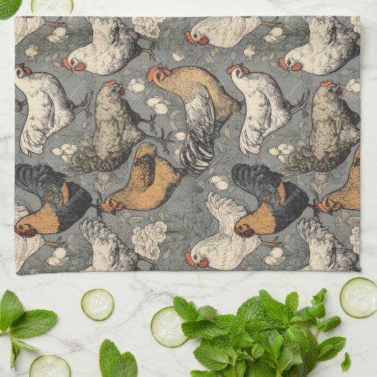 Amerikana Chicken Kitchen Towels Theedoek (Gevouwen)