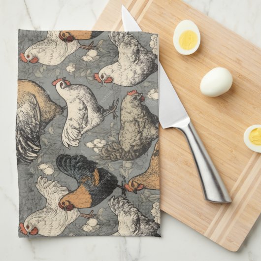 Amerikana Chicken Kitchen Towels Theedoek (Quarter Fold)