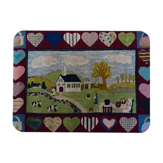 Amerikana Country Hooked Rug Magneet (Horizontaal)