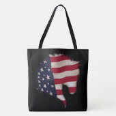 Amerikana Flag Horse Head Silhouette Tote Bag (Voorkant)