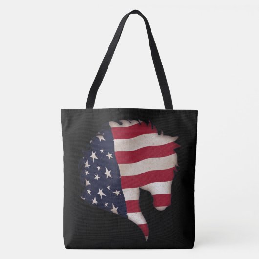 Amerikana Flag Horse Head Silhouette Tote Bag (Voorkant)