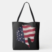 Amerikana Flag Horse Head Silhouette Tote Bag (Achterkant)
