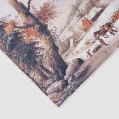 Amerikana Horse Sleigh Farmhouse Snow Tissue Paper Tissuepapier (Detail)