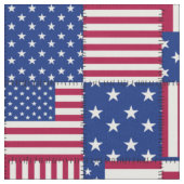 Amerikana Red White en Blue Stof (Close Up)