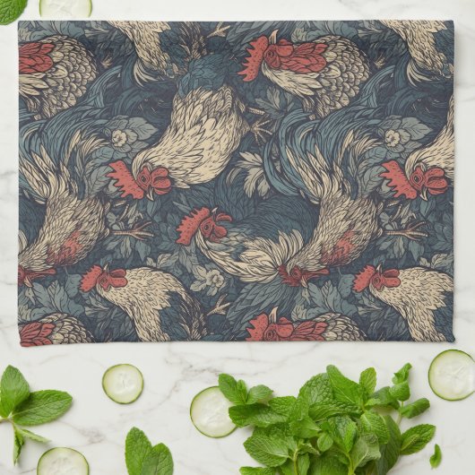 Amerikana Rooster Kitchen Towels Theedoek (Gevouwen)