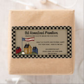 Amerikana Saltbox Primitief Land Rustic Etiket (Insitu)