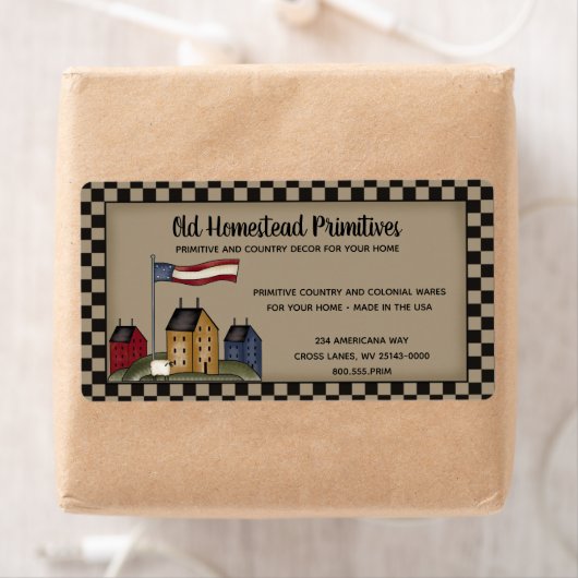 Amerikana Saltbox Primitief Land Rustic Etiket (Insitu)