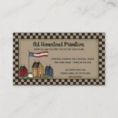 Amerikana Saltbox Primitief Land Rustic Visitekaartje (Voorkant)