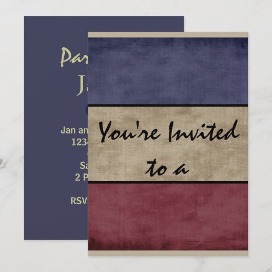 Amerikana u wordt uitgenodigd aan een Aangepast va Kaart (Voorkant / Achterkant)