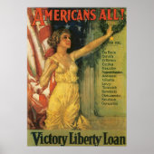 Amerikanen Al 1919 ~door Howard Chandler Christy W Poster (Voorkant)