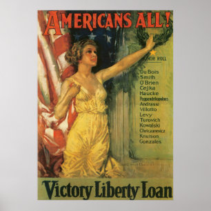 Amerikanen Al 1919 ~door Howard Chandler Christy W Poster