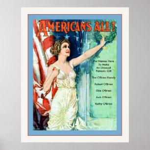 Amerikanen allemaal! ~ Gepersonaliseerde  Wereldoo Poster