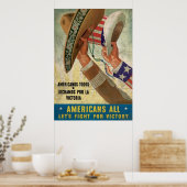 Amerikanen allemaal vechten voor overwinning poster (Keuken)
