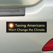 Amerikanen belasten verandert het klimaat niet bumpersticker (Op auto)
