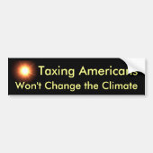 Amerikanen belasten verandert het klimaat niet bumpersticker (Voorkant)