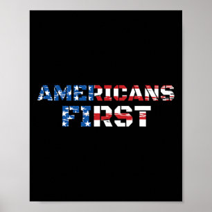 Amerikanen Eerst Trots Amerikaanse Patriottische P Poster