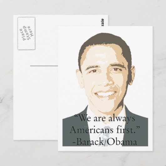 Amerikanen First Briefkaart (Voorkant / Achterkant)