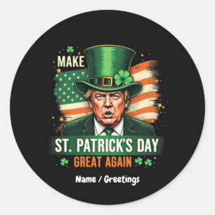 Amerikanen maken St Patrick's Day weer geweldig Tr Ronde Sticker