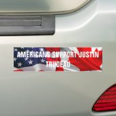 Amerikanen steunen Justin Trudeau Bumpersticker (Op auto)