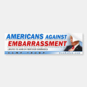 Amerikanen tegen barbaarsheid bumpersticker (Voorkant)