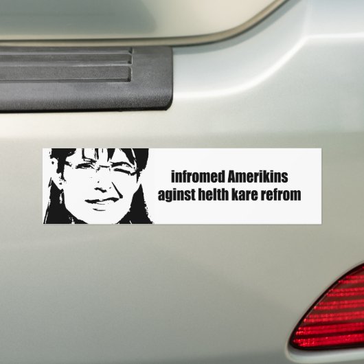 amerikanen tegen helth kare refrom bumpersticker (Op auto)