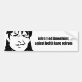 amerikanen tegen helth kare refrom bumpersticker (Voorkant)