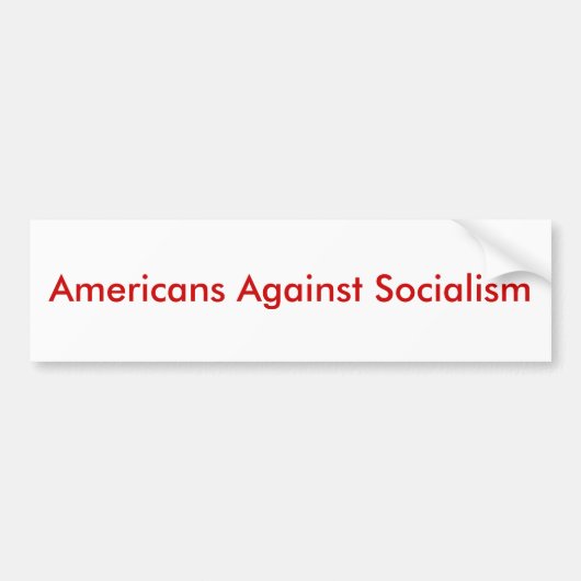 Amerikanen tegen socialisme bumpersticker (Voorkant)
