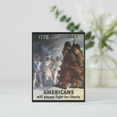 Amerikanen vechten tegen Tweede Wereldoorlog Briefkaart (Staand voorkant)