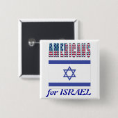 Amerikanen voor Israëlische Button (Voorkant /achterkant)