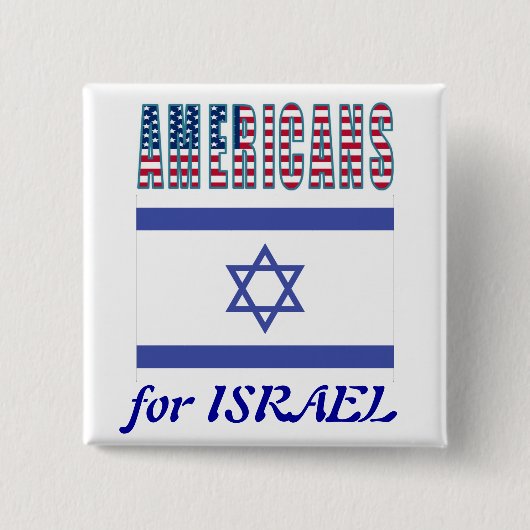 Amerikanen voor Israëlische Button (Voorkant)