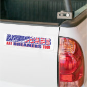 Amerikanen zijn ook dromers! bumpersticker (Op Truck)