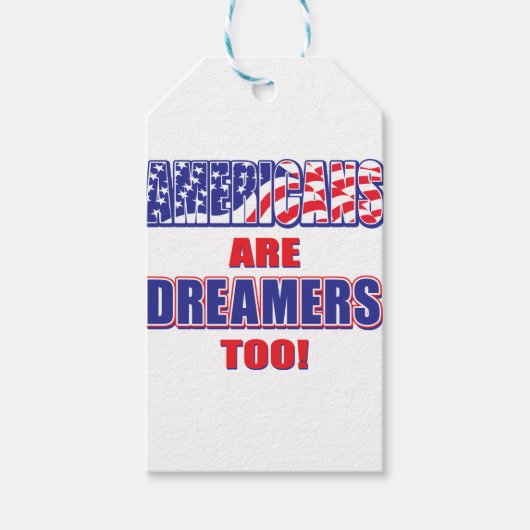 Amerikanen zijn ook dromers! cadeaulabel (Voorkant)