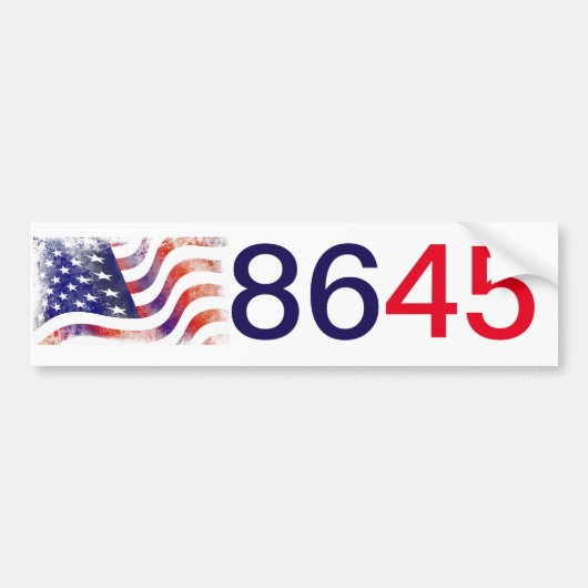 Amerikanen zullen 86 de 45e bumpersticker (Voorkant)